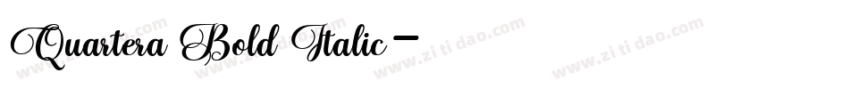 Quartera Bold Italic字体转换